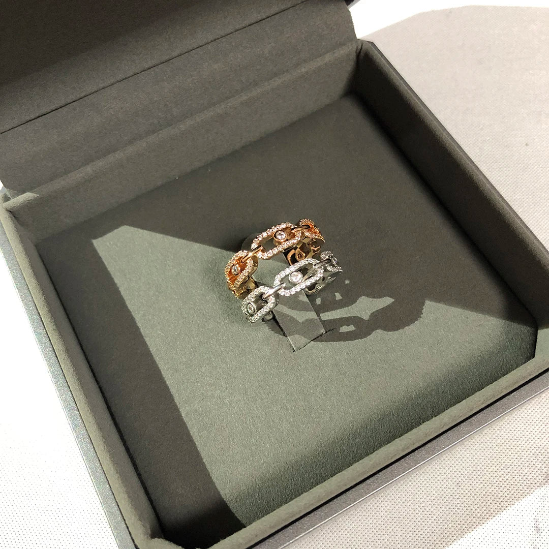 خاتم زواج رومانسي فاخر من الفضة الإسترلينية عيار 925 للنساء. مجوهرات خطوبة فاخرة، إكسسوارات، هدايا للمناسبات.