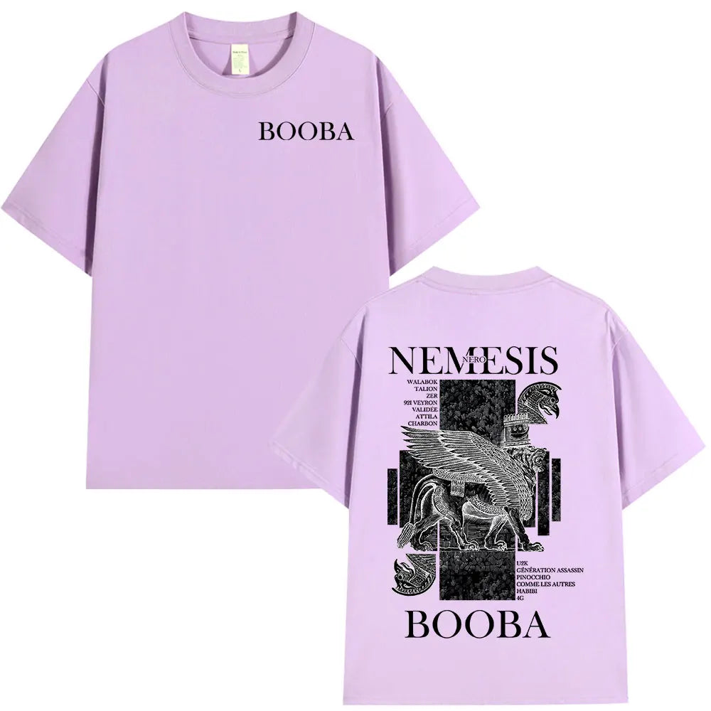 تيشيرت برسومات مستوحاة من ألبوم مغني الراب بوبا نيرو "نيمسيس"، للرجال والنساء، بتصميمات هيب هوب عصرية، تيشيرتات كاجوال بتصميم كلاسيكي ومقاسات كبيرة، ملابس الشارع