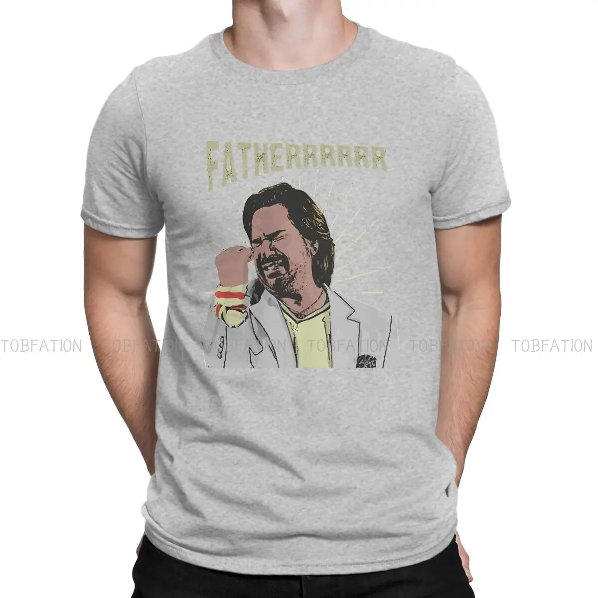 تي شيرت دوغلاس رينهولم الأب من The It Crowd للرجال، تي شيرت فضفاض من القطن للرجال