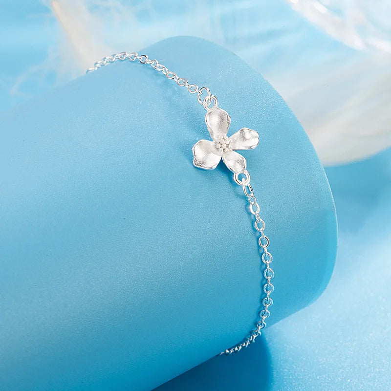 سوار PANJBJ من الفضة الإسترلينية عيار 925 عالي الجودة للنساء مصنوع من خرز الحب الكوري مجوهرات حلوة هدية شحن مباشر