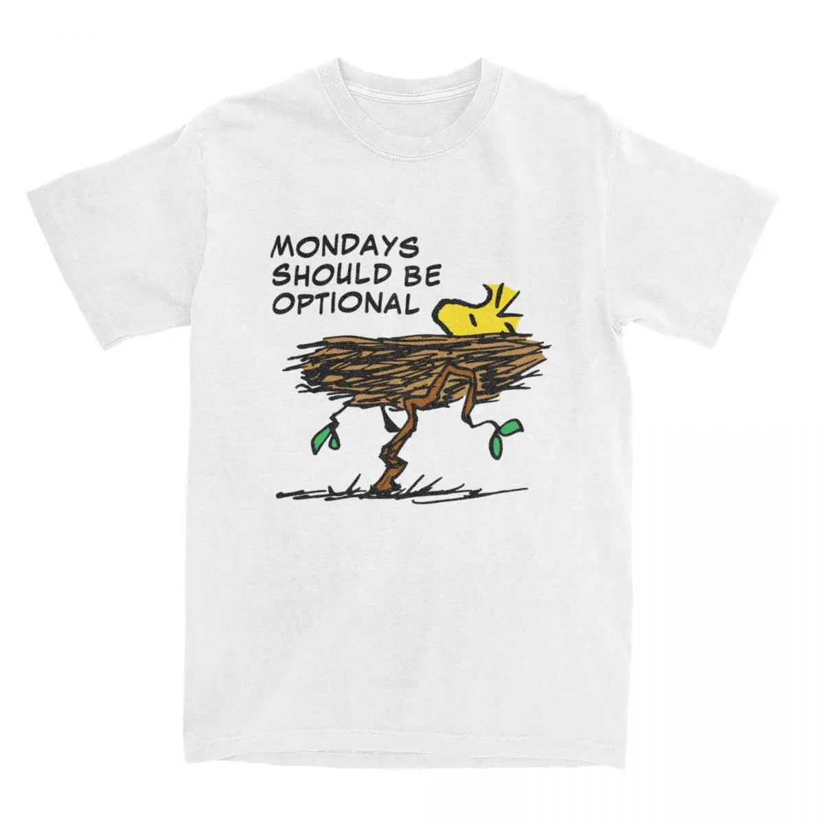 قميص قيلولة Peanuts Woodstock إكسسوارات للرجال والنساء قطن Humor Tee Shirt بأكمام قصيرة ملابس لجميع المواسم