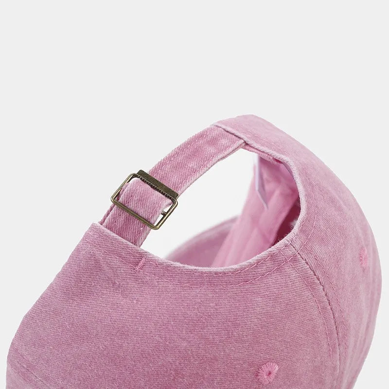 قبعة بيسبول قطنية مغسولة للنساء والرجال ذات الجزء العلوي الناعم المطرز بحب ريترو بسيط صيفي قبعات سناب باك للنساء قبعة أبي خارجية جديدة