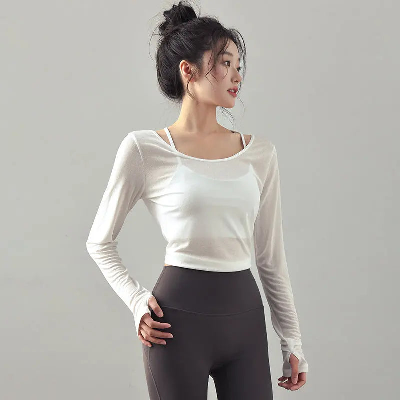 ملابس اليوغا، بلوزة بأكمام طويلة، جمال المرأة، حزام الظهر، ثوب التدريب الرياضي