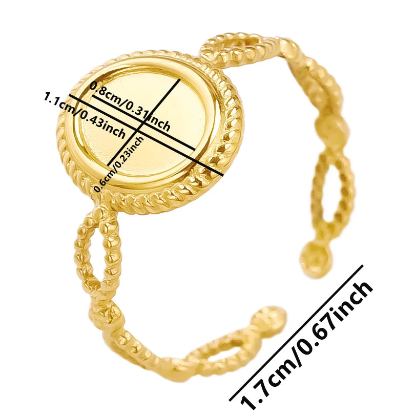 ٦ قطع من الخواتم القصيرة ذات التصميم الهندسي البيضاوي الطويل على شكل قطرة ماء، مصنوعة من الفولاذ المقاوم للصدأ، قابلة للتعديل، مناسبة للنساء والرجال، هدية مثالية للحفلات