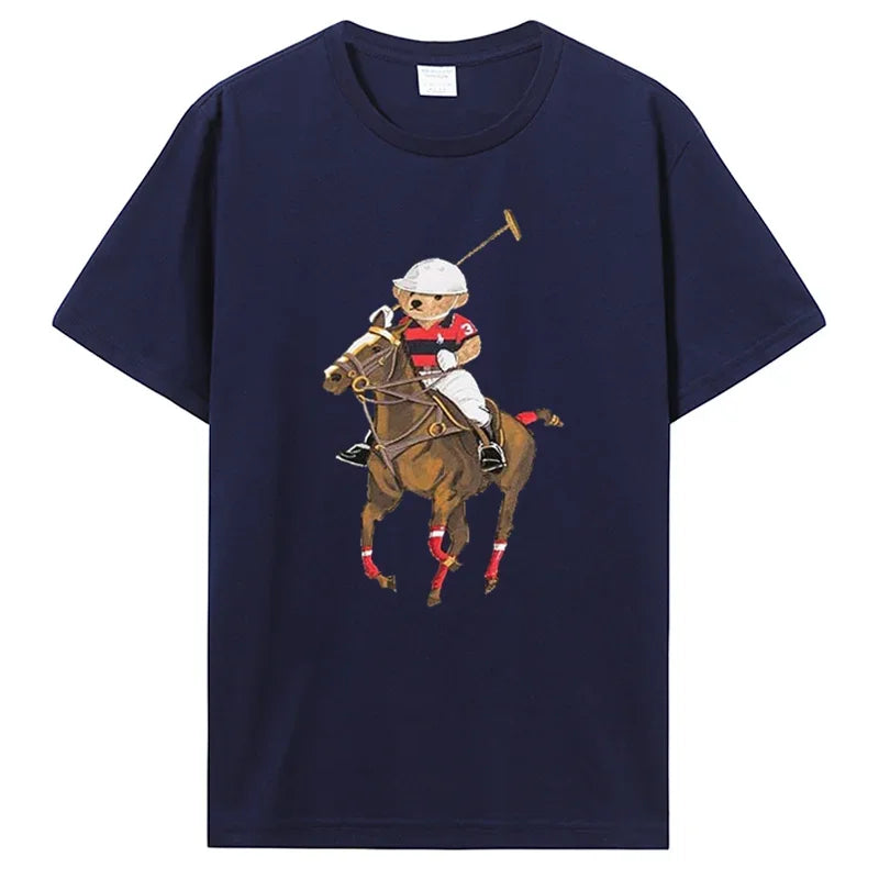 تي شيرت رجالي مضحك على شكل دب غولف للبيع الساخن، تي شيرت صيفي كاجوال من القطن، ملابس للجنسين، تي شيرت رجالي، ملابس الشارع، هاراجوكو