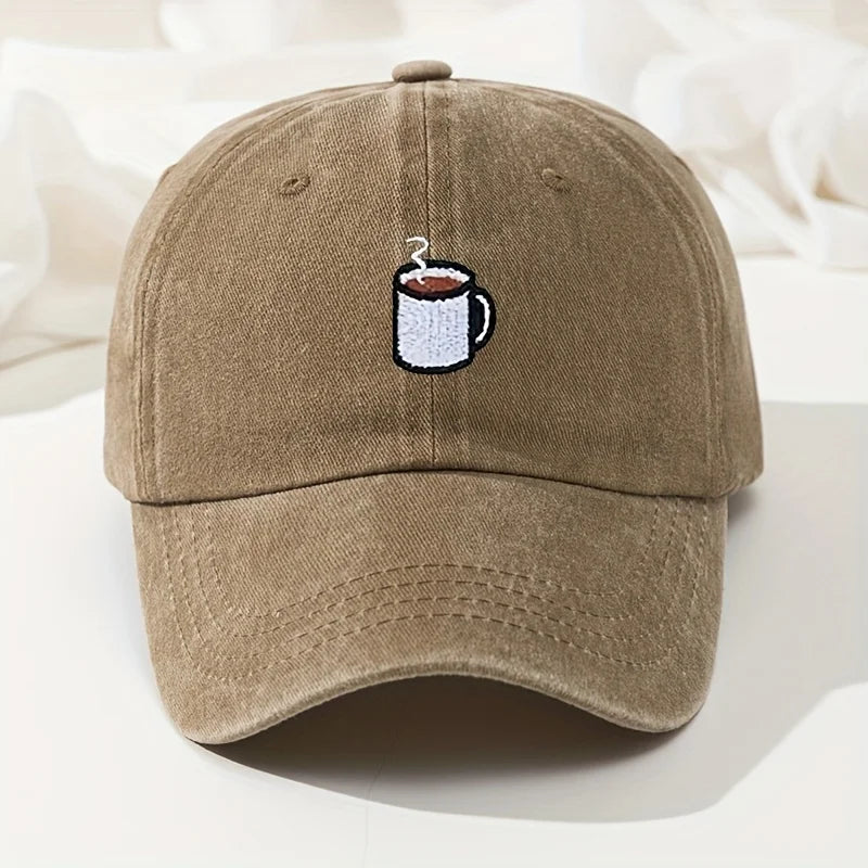 قبعة بيسبول ريترو مغسولة كاجوال قبعة مطرزة منحنية هيب هوب قبعة صيد قابلة للتعديل