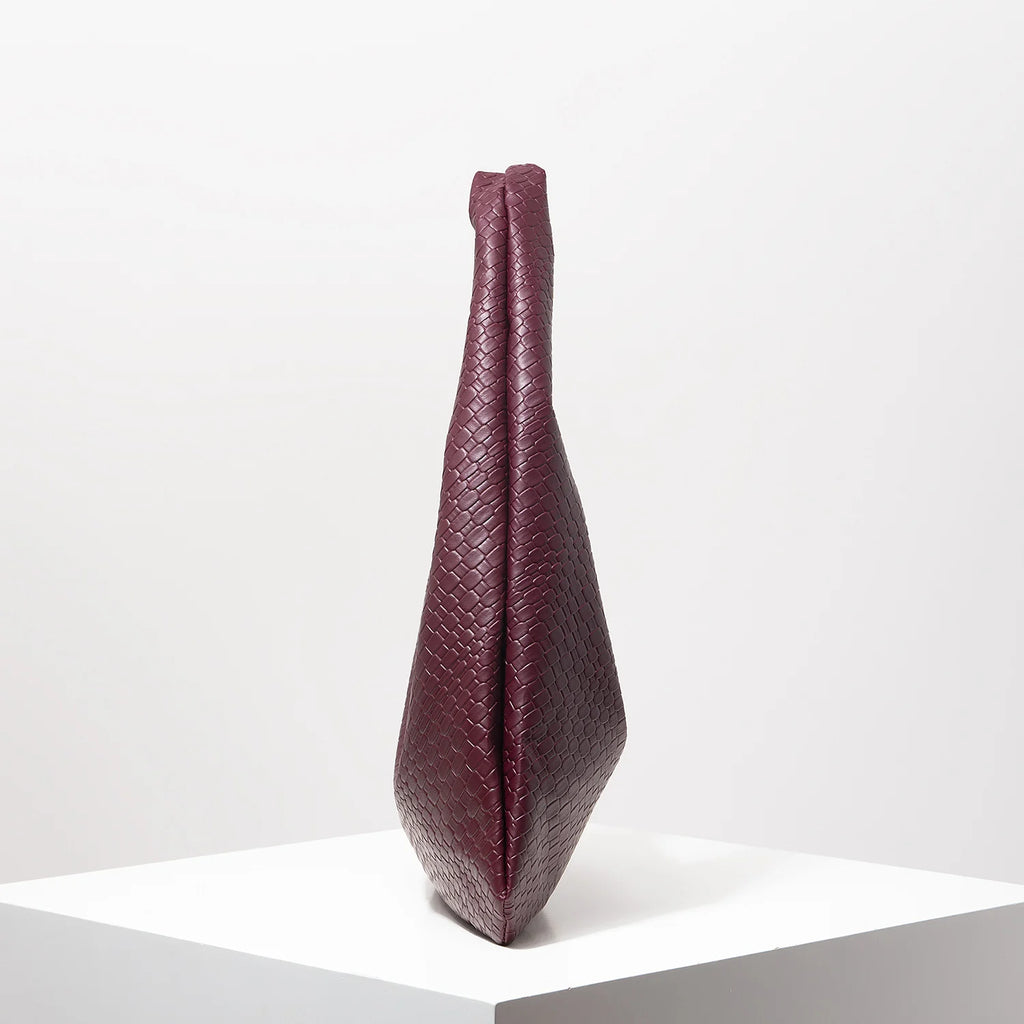 Vintage Faux Woven Leather Shoulder Bag, Women's Handbag, Large Capacity Tote Bag, Crescent Bag, Zipper Underarm Bag, Daily Commuter Bag (Random Pattern)