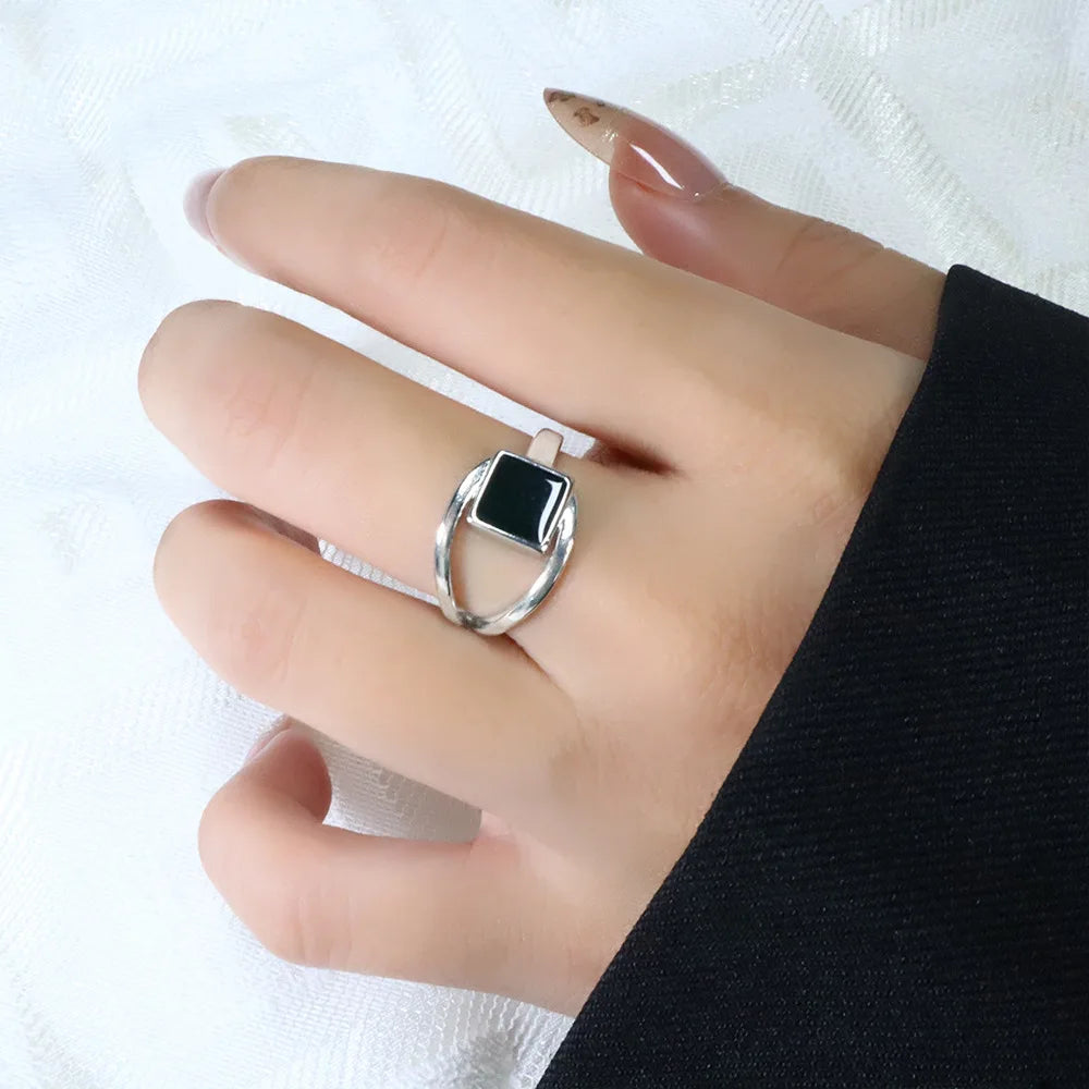 خاتم بانك من الفضة عيار 925 بتصميم تنين مجنح للنساء والفتيات، هدية مثالية للحفلات، مجوهرات عصرية مستوحاة من موسيقى الهيب هوب الكلاسيكية، خدمة توصيل مباشرة.