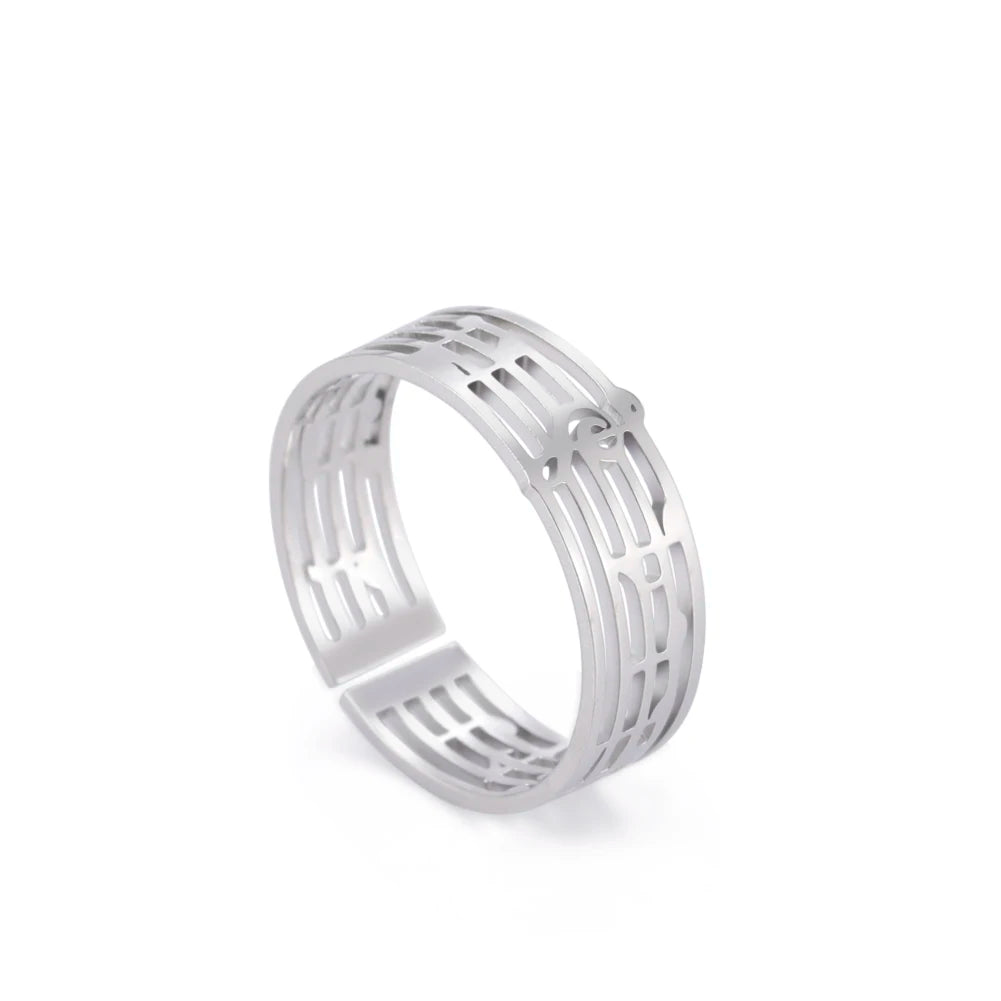 خاتم تيمر من الفولاذ المقاوم للصدأ، خواتم نسائية وفتيات وأزواج، بتصميمات على شكل قلب، مخلب قطة، زهرة، ثعبان، نجمة، موسيقى، خاتم قابل للتعديل، هدية مجوهرات