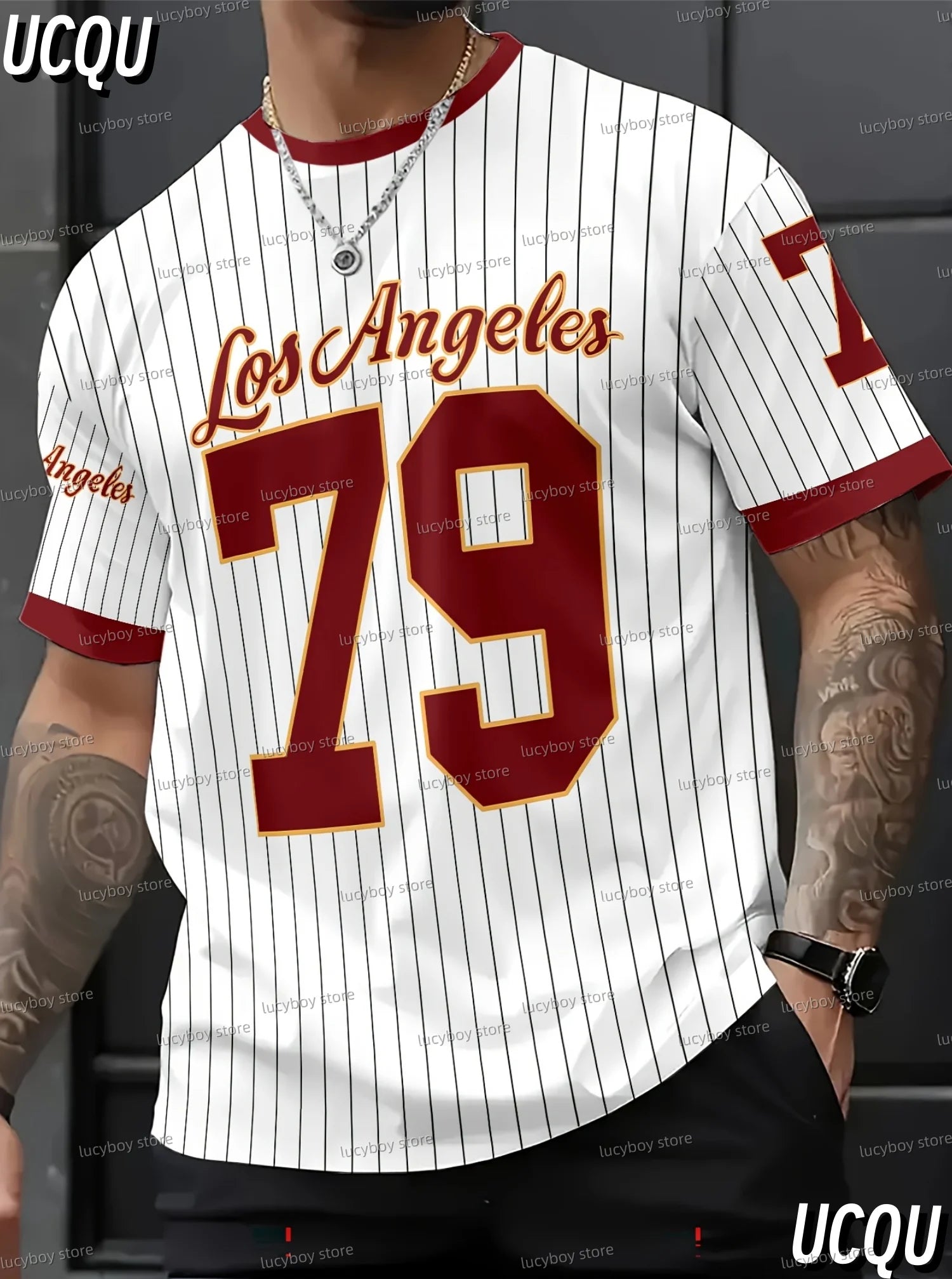 NEW IN  American Style 79 LOS ANGELES T-Shirt  Men  Short Sleeve O- Neck sport Tee Vintage Basketball T-shirt Men Clothes