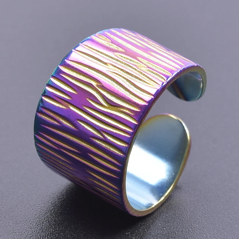 خواتم واسعة غير متساوية من الفولاذ المقاوم للصدأ للنساء والرجال، إكسسوارات، مجوهرات هندية، خاتم إصبع عتيق، هدية