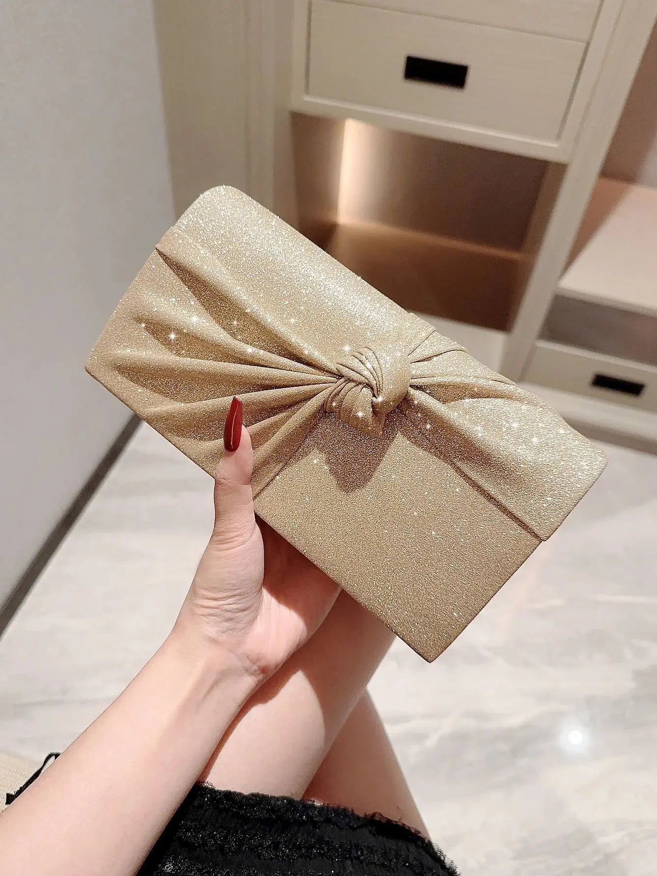 حقيبة سهرة نسائية كلاسيكية بتصميم متقاطع لامع، حقيبة يد، حقيبة حفلات، حقيبة سهرة، حقيبة فستان، حقيبة زفاف