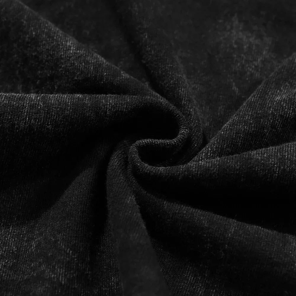 تي شيرت نصف وجه أسود أبيض مطبوع عليه ملصق فيلم Godzillaed، تي شيرتات ملابس الشارع للشاطئ، تي شيرتات كاجوال جديدة، تي شيرتات بأكمام قصيرة