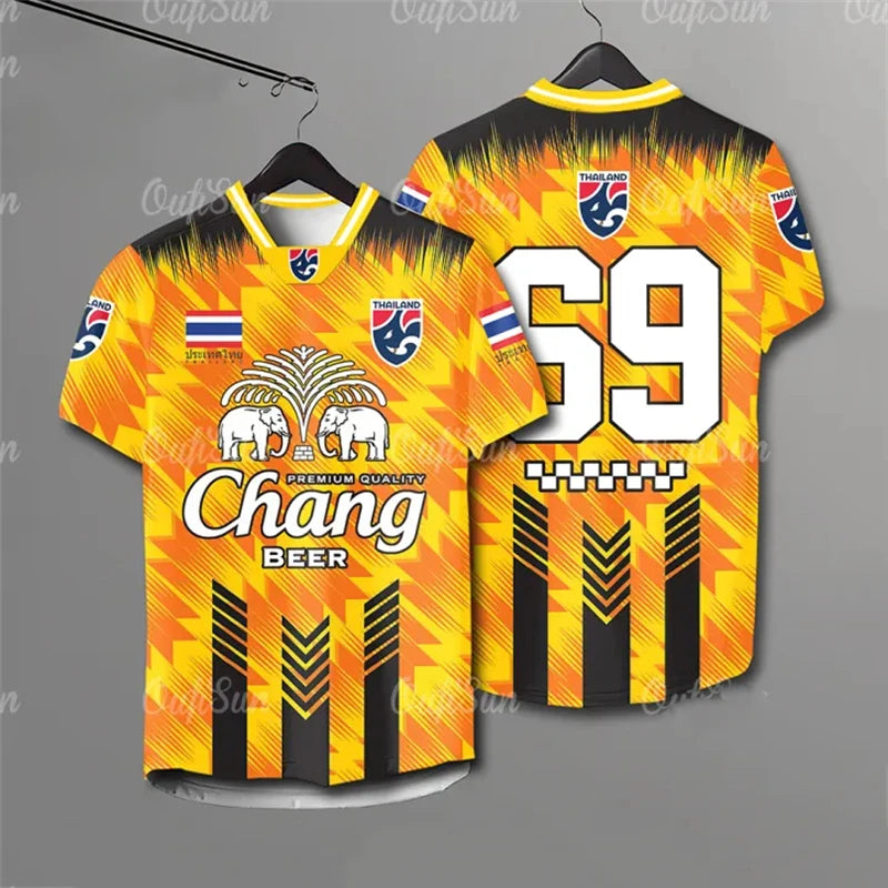 Thailand Chang Elephant 3D Printed Short Sleeve Summer Street Sports T-shirt Man Designer Clothes High Quality Jersey Kids Tops