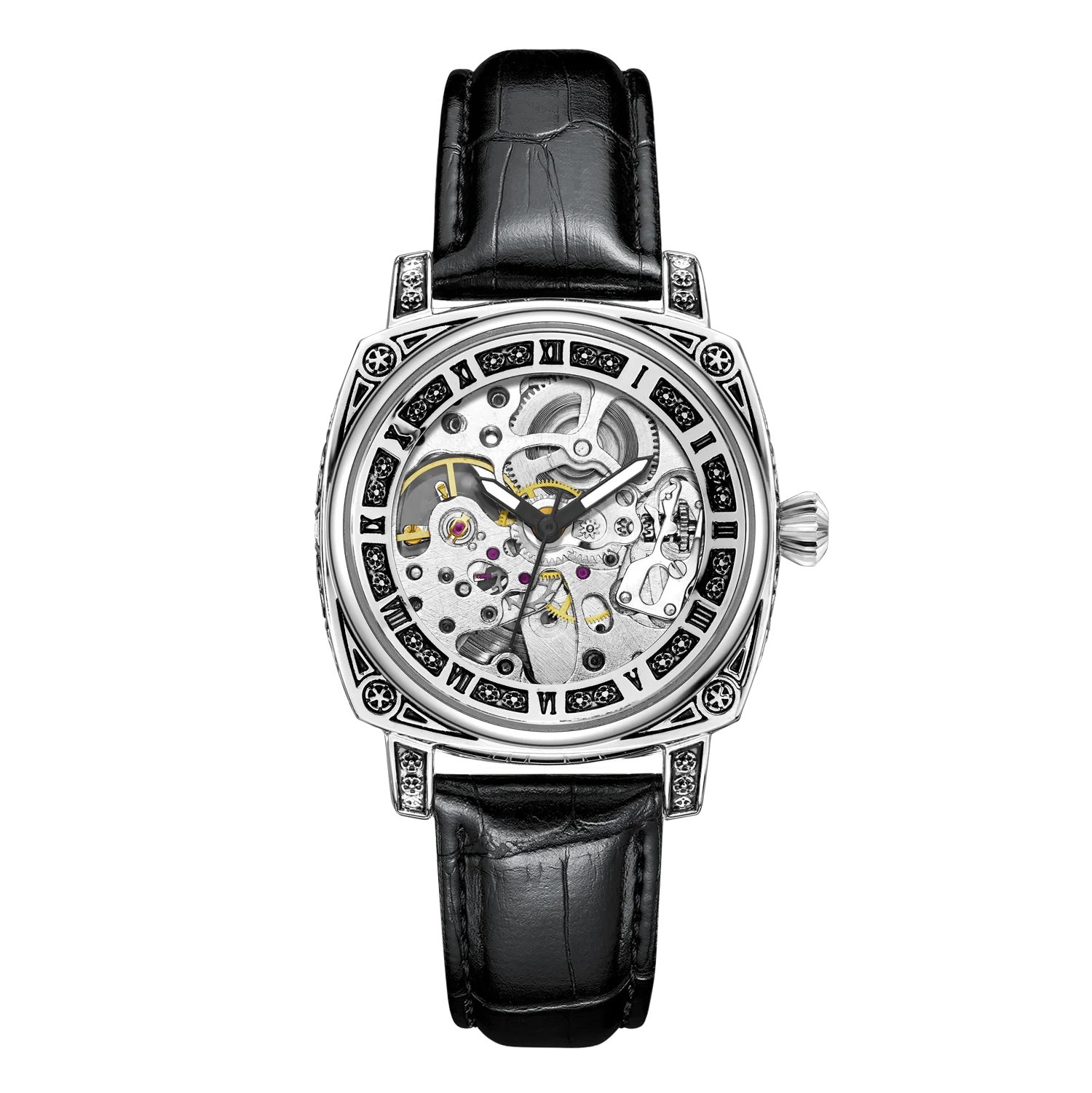 ساعة ميكانيكية نسائية فاخرة وخفيفة الوزن للأعمال الراقية، تصميم مجوف، لف أوتوماتيكي، طراز أوروبي وأمريكي، ساعة نسائية بسيطة ومزاج شخصي، عصرية، أفضل هدية لها