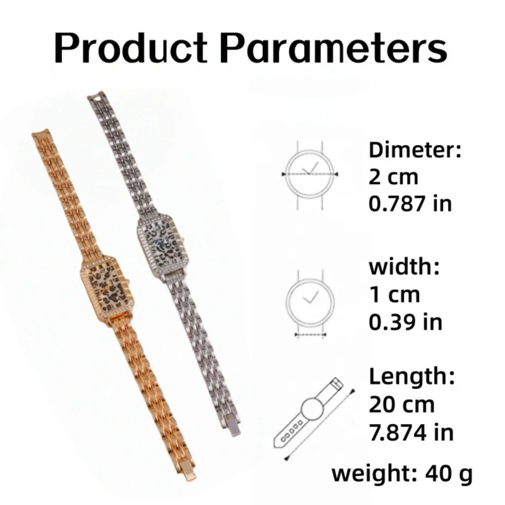 Fashion Women's Watch with Leopard Print Dial, Zinc Alloy Bracelet Vintage Chic Design, Elegant and Versatile Quartz Watch Gift