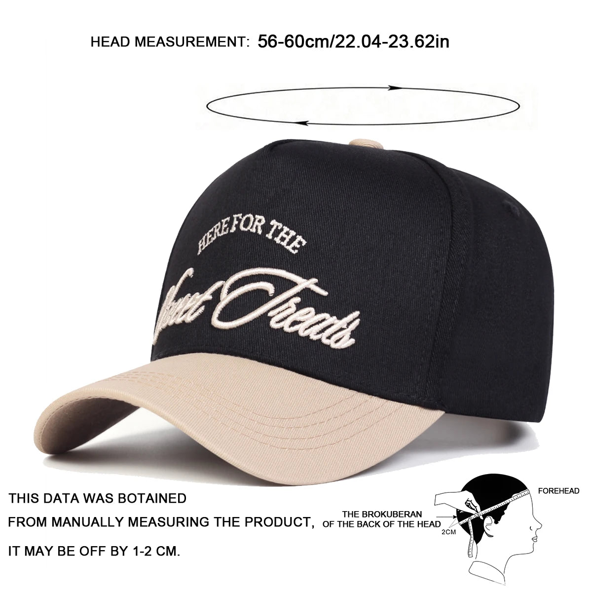 قبعات بيسبول للجنسين مطرزة بحروف SWEET TREATS للربيع والخريف، قبعات كاجوال قابلة للتعديل، قبعة واقية من الشمس، قبعة رياضية