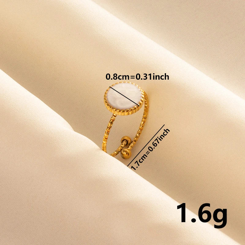 خاتم أبيض مطلي بالذهب الحقيقي بتصميم نجمة وقلب وعين، مفتوح وقابل للتعديل، مصنوع من الفولاذ المقاوم للصدأ بتصميم عتيق، مناسب للنساء والرجال، مجوهرات عيد ميلاد