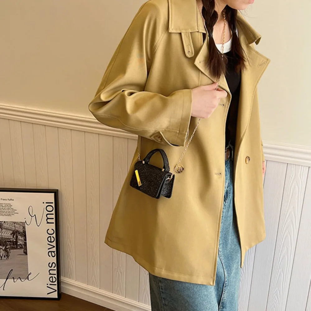 حقيبة كتف مربعة صغيرة عصرية على الطراز الكوري حقيبة يد لامعة حقيبة تنقل يومية حقيبة رسول عادية