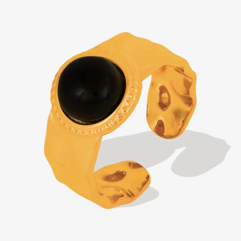 3/6 قطع خاتم دائري إبداعي من حجر عين النمر الحقيقي قابل للتعديل من الفولاذ المقاوم للصدأ خاتم مجوهرات للرجال والنساء هدية الذكرى السنوية إكسسوارات