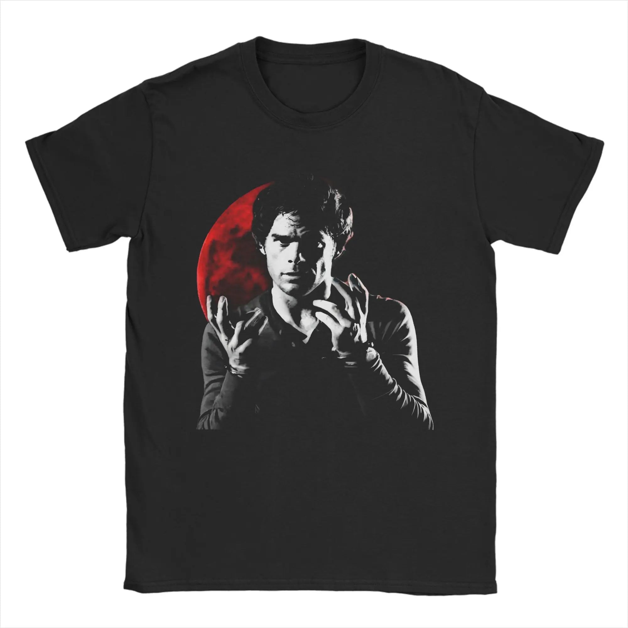 تي شيرت من أفلام دكستر مورغان، قمصان قطنية للجنسين، قمصان كلاسيكية برقبة دائرية وأكمام قصيرة