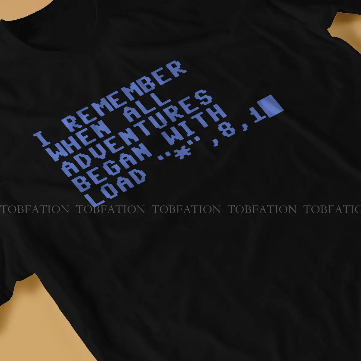 تي شيرت كومودور 64 سي 64 ريترو قطني للرجال، تي شيرت برقبة دائرية، ملابس رجالية