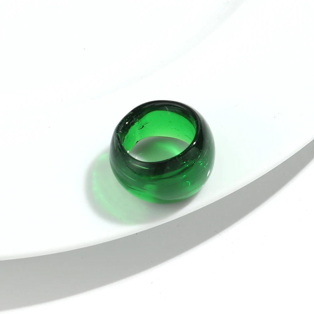 خواتم مورانو عتيقة سميكة للنساء، خواتم ليولي فريدة متعددة الألوان مخططة، مجوهرات عصرية، هدية عيد ميلاد