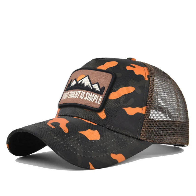 قبعة بيسبول مطرزة بشبكة قابلة للتهوية للنساء والرجال لعام 2025، قبعة واقية من الشمس للرياضات الخارجية وركوب الدراجات والسفر وقبعة شمس للأب